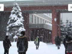 札幌光星中学校校园冬景