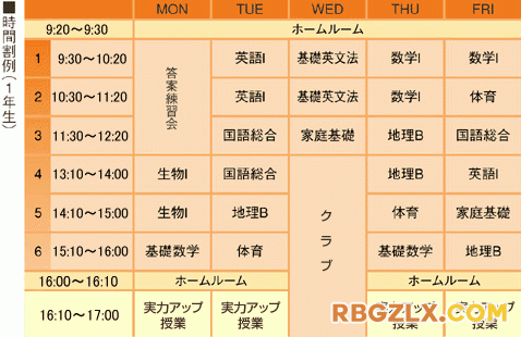 立志舍升学班班课程表展示