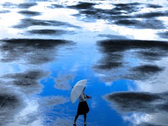 (北海道）旭川西高中生拍摄的作品“雨过天晴”获得亚军