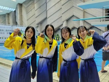 八王子学园八王子高中游泳部获得全国联赛第三名