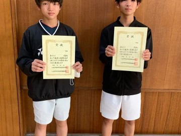 工学院大学附属中学羽毛球部获得八王子市羽毛球大赛新人奖
