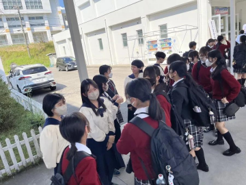 池田学园池田高中迎来东京都富士见丘高中的200名学生